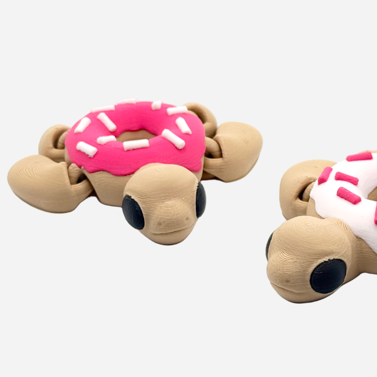 Flexi Donut Turtle Keychain or Toy  3D printed