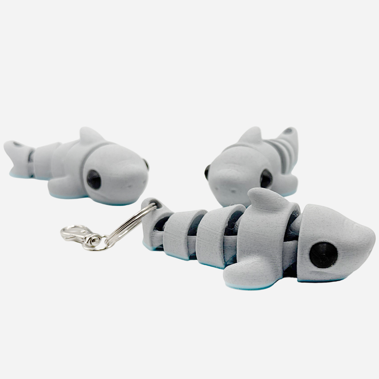Flexi Shark Keychain or Toy  3D printed