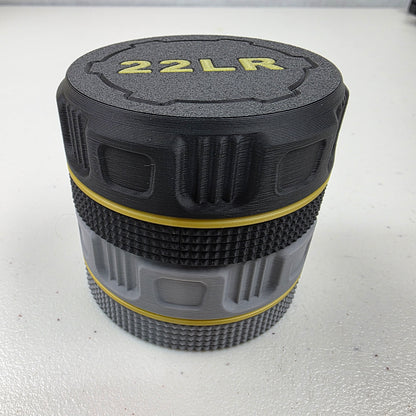 22 LR Mini Ammo Storage Case Container 55 Rounds with Screw On Lid - 3 Pack