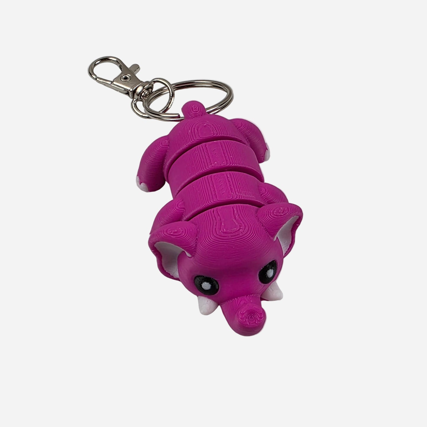 Flexi Adorable Pink Elephant Keychain