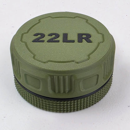 22 LR Mini Ammo Storage Case Container 55 Rounds with Screw On Lid - 3 Pack