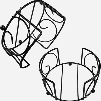 Personalized Set of 4 Round or Square Cork Coasters Including One Black Metal Holder