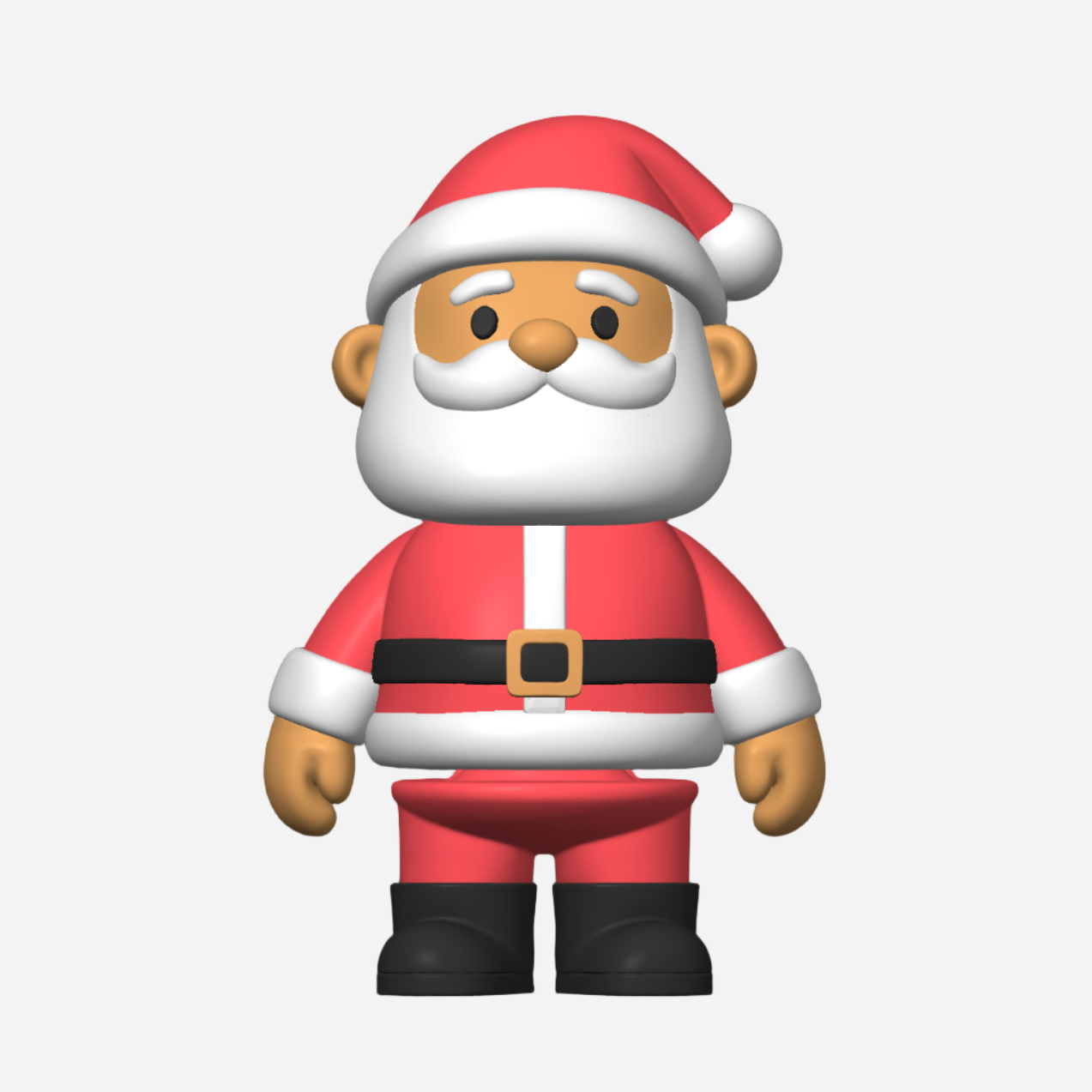 Flexi Santa Clause Keychain or Toy  3D printed