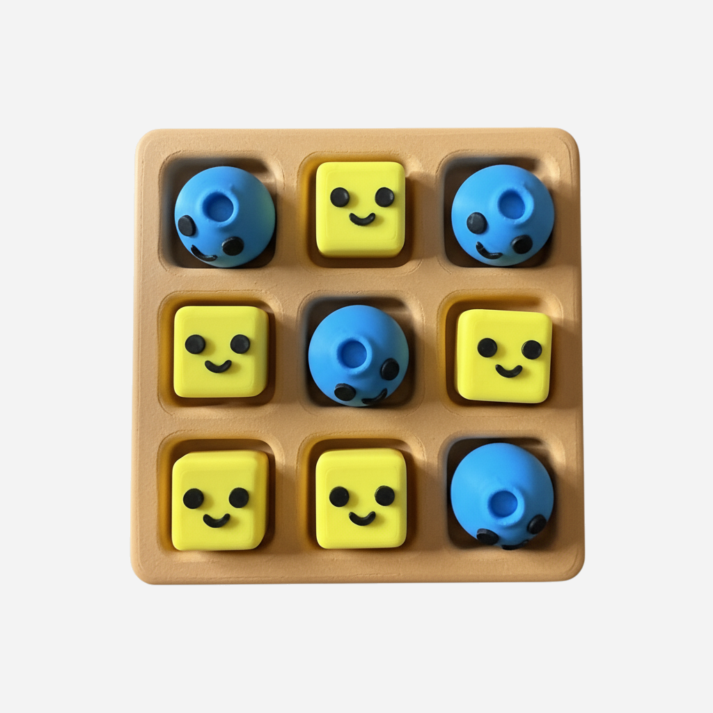 3D Printed Waffle, Butter and Blueberry Tic Tac Toe Family Fun Game