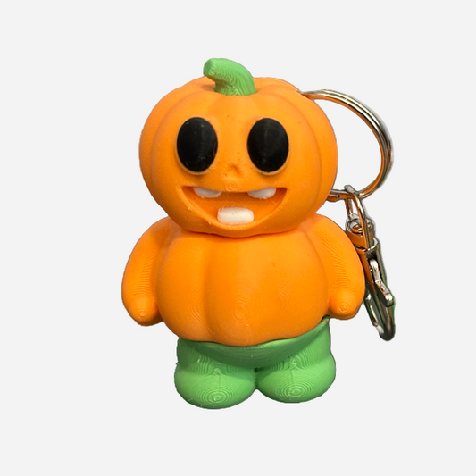 Flexi Halloween Pumpkin Man Keychain