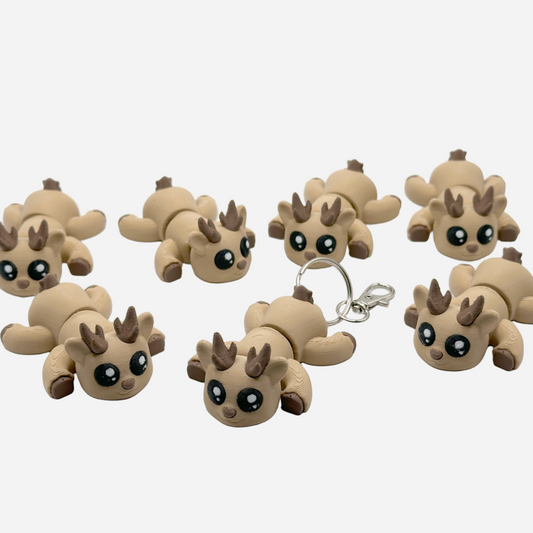 Flexi Christmas Baby Reindeer Keychain