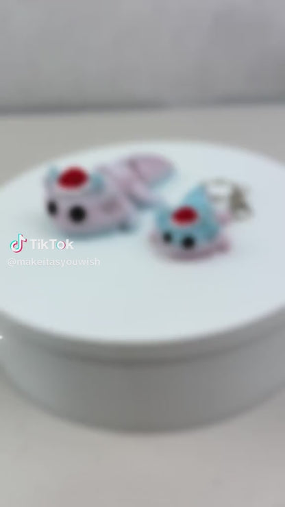 Flexi Christmas Santa's  Axolotl Helpers Toy & Keychain