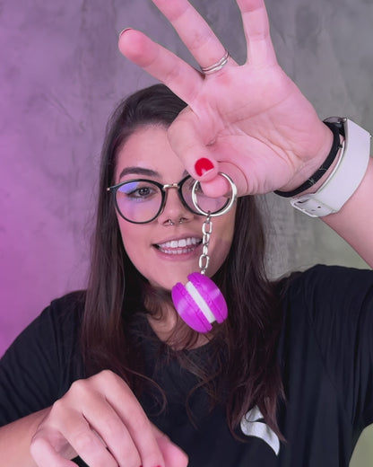 Macaron Clicker Fidget Toy Keychain